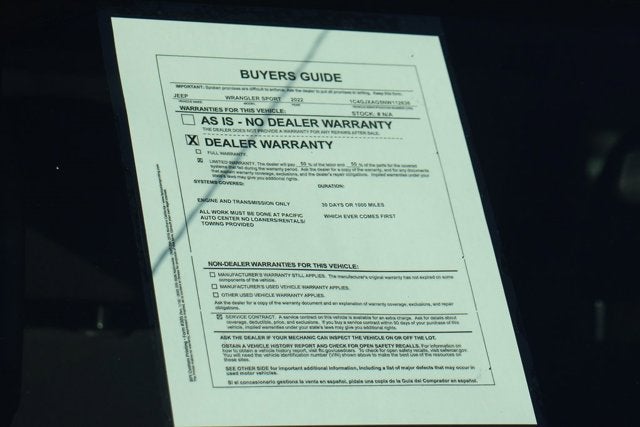 2022 Jeep Wrangler Sport S