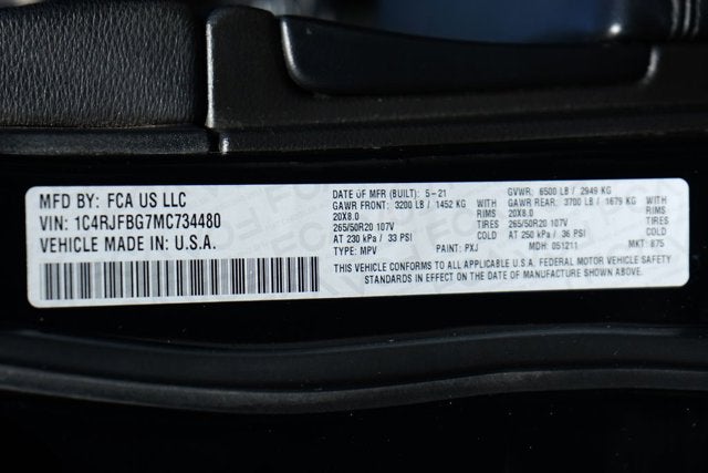 2021 Jeep Grand Cherokee Limited X