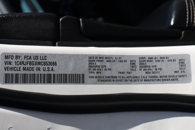 2021 Jeep GRAND CHEROKEE 80th Anniversary