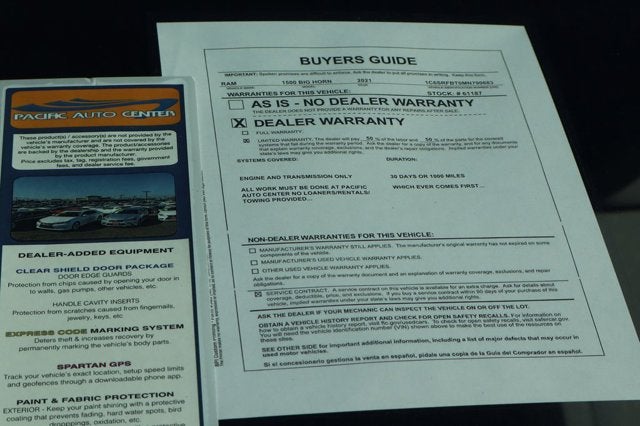 2021 RAM 1500 Big Horn/Lone Star