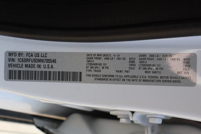 2021 RAM 1500 TRX