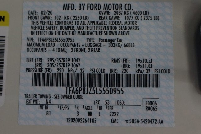 2020 Ford Mustang Shelby GT350