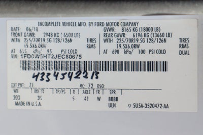 2018 Ford F-550SD XLT
