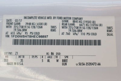 2017 Ford F-550SD XLT