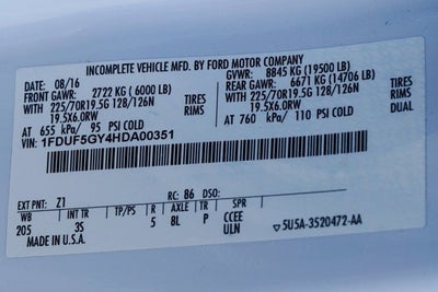 2017 Ford Super Duty F-550 DRW XLT