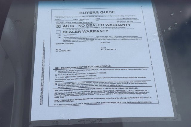 2018 Ford E-450SD Base