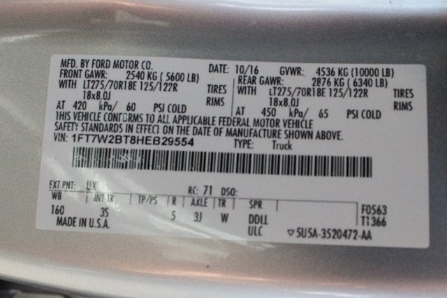 2017 Ford SUPER DUTY F-250 SRW XLT