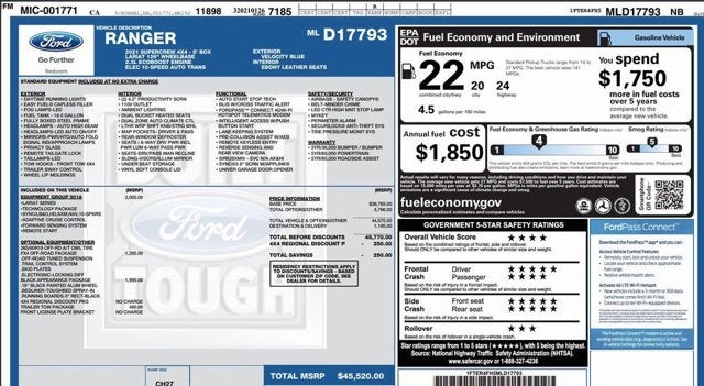 2021 Ford Ranger Lariat