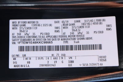 2019 Ford F-150 Lariat