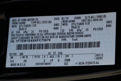 2019 Ford F-150 Lariat