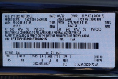 2022 Ford F-150 Tremor