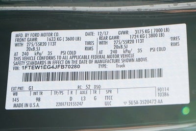 2018 Ford F-150 Platinum