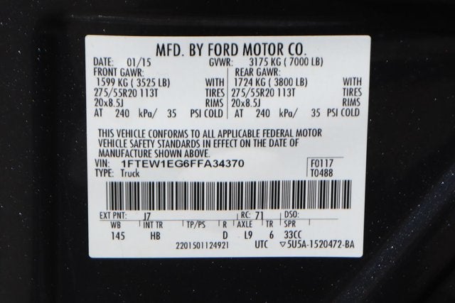 2015 Ford F-150 Lariat