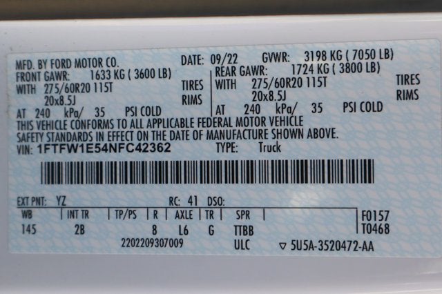 2022 Ford F-150 Lariat