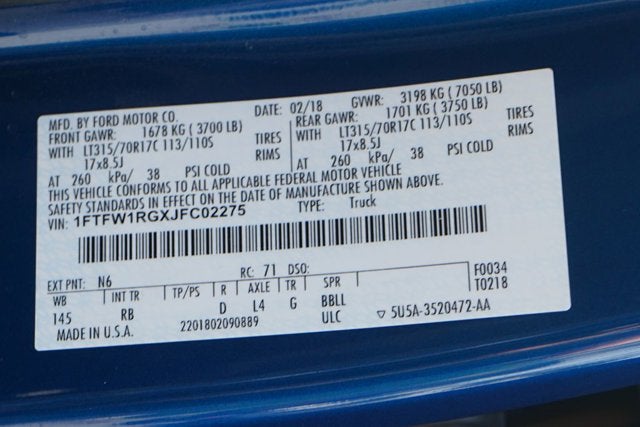 2018 Ford F-150 Raptor