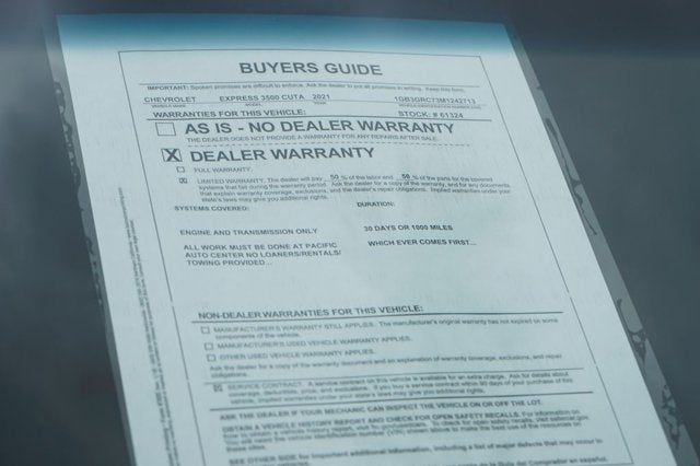2021 Chevrolet Express 3500 Work Van