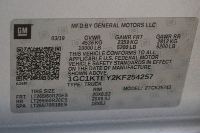 2019 Chevrolet Silverado 2500HD LTZ