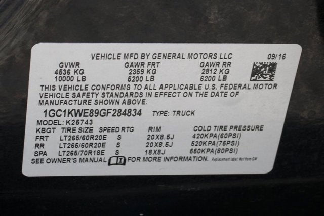 2016 Chevrolet Silverado 2500HD LTZ