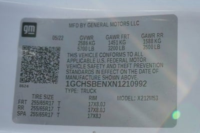 2022 Chevrolet Colorado Work Truck