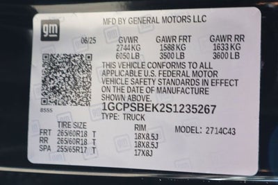 2025 Chevrolet Colorado Work Truck