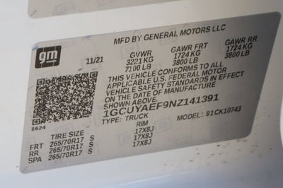 2022 Chevrolet Silverado 1500 LTD Work Truck