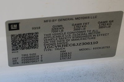 2018 Chevrolet Silverado 1500 LT