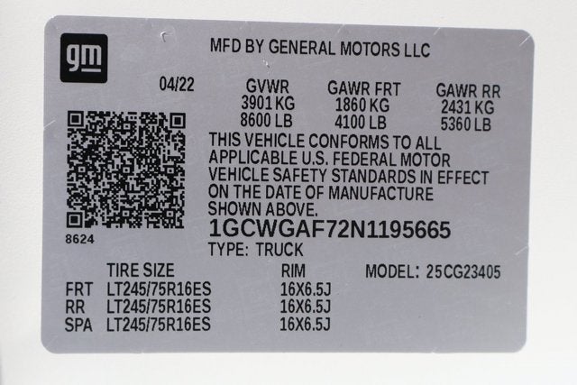 2022 Chevrolet Express 2500 Work Van