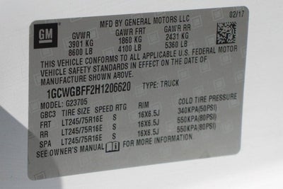 2017 Chevrolet Express 2500 Work Van