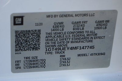 2021 GMC Sierra 3500HD SLT