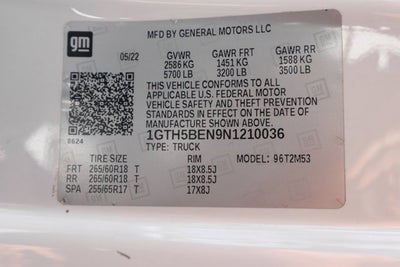 2022 GMC Canyon Elevation Standard