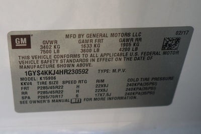 2017 Cadillac Escalade ESV Platinum Edition