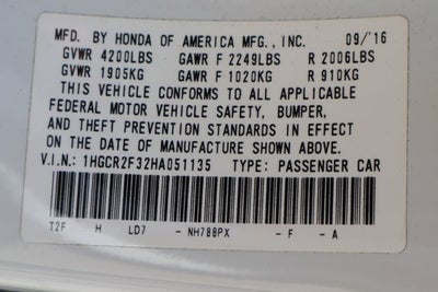 2017 Honda Accord LX