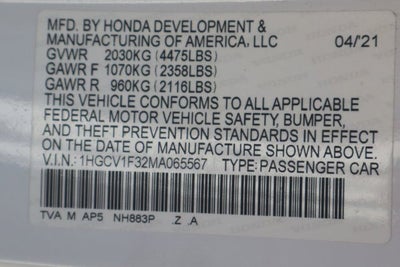 2021 Honda Accord Sport