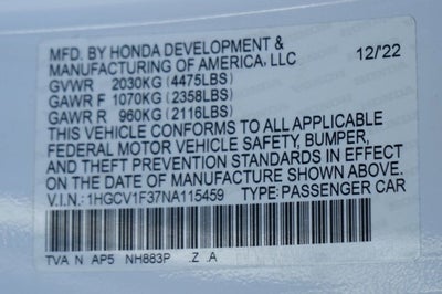 2022 Honda Accord Sport