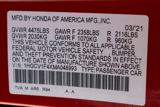 2021 Honda Accord Sport Special Edition