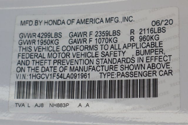 2020 Honda Accord EX-L