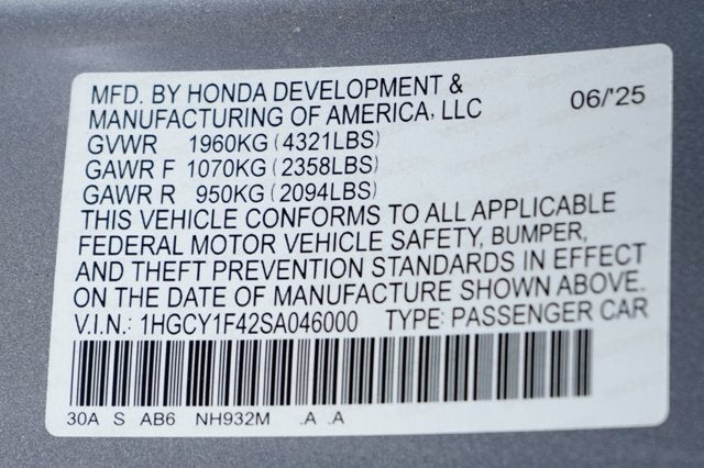 2025 Honda Accord SE