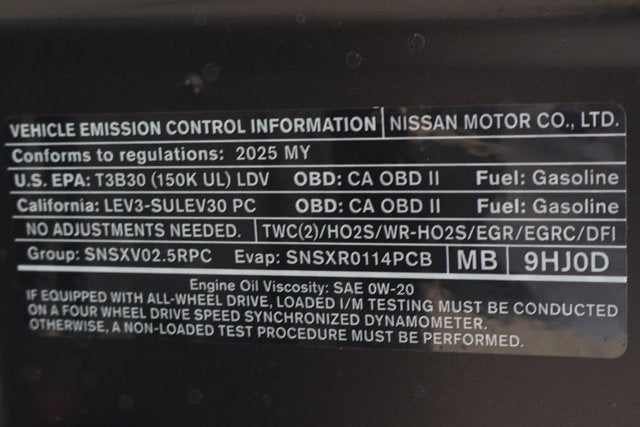 2025 Nissan Altima 2.5 SR