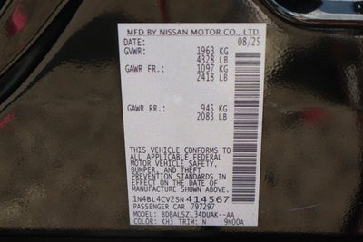 2025 Nissan Altima 2.5 SR