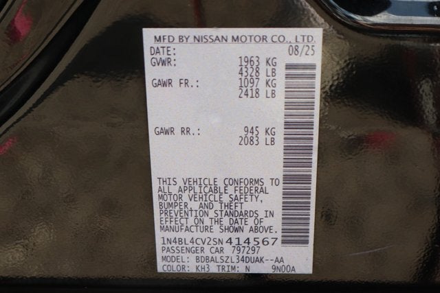 2025 Nissan Altima 2.5 SR
