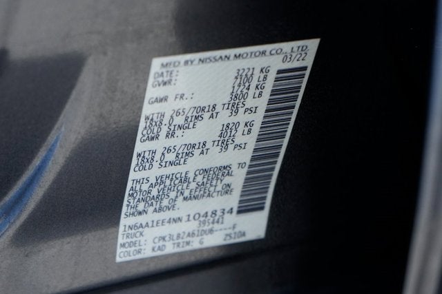 2022 Nissan Titan SV