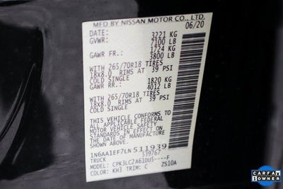 2020 Nissan Titan SV