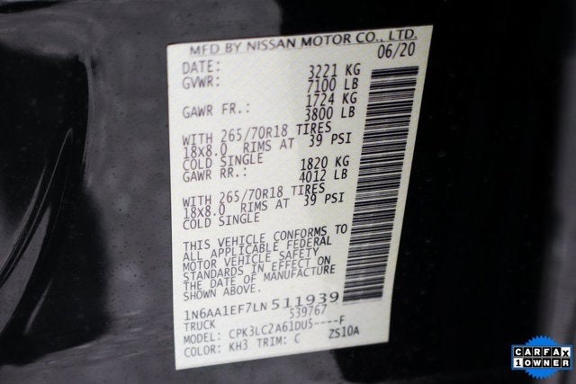 2020 Nissan Titan SV