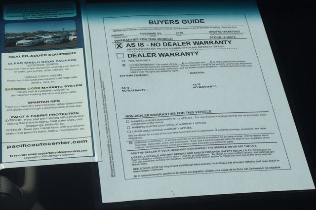 2019 Nissan NV2500 HD SV