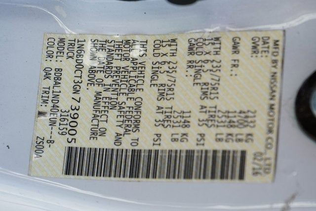 2016 Nissan Frontier S