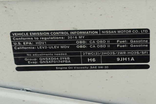 2016 Nissan NV2500 HD S