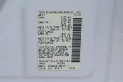 2020 Nissan NV2500 HD SV