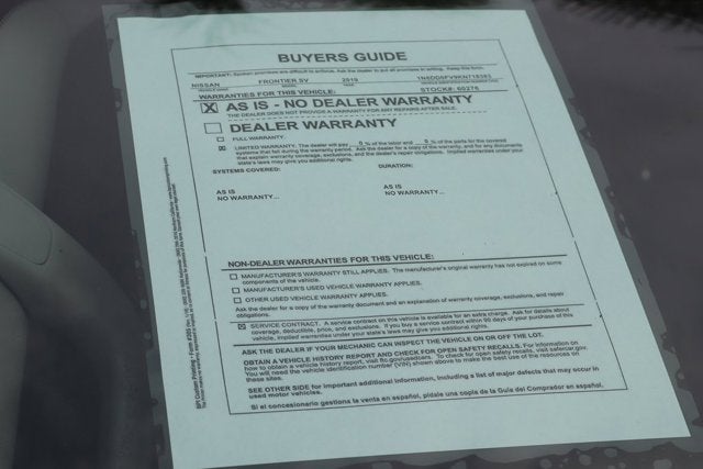 2019 Nissan Frontier SV