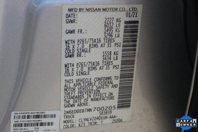 2021 Nissan Frontier PRO-4X