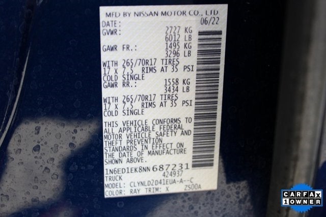 2022 Nissan Frontier PRO-4X